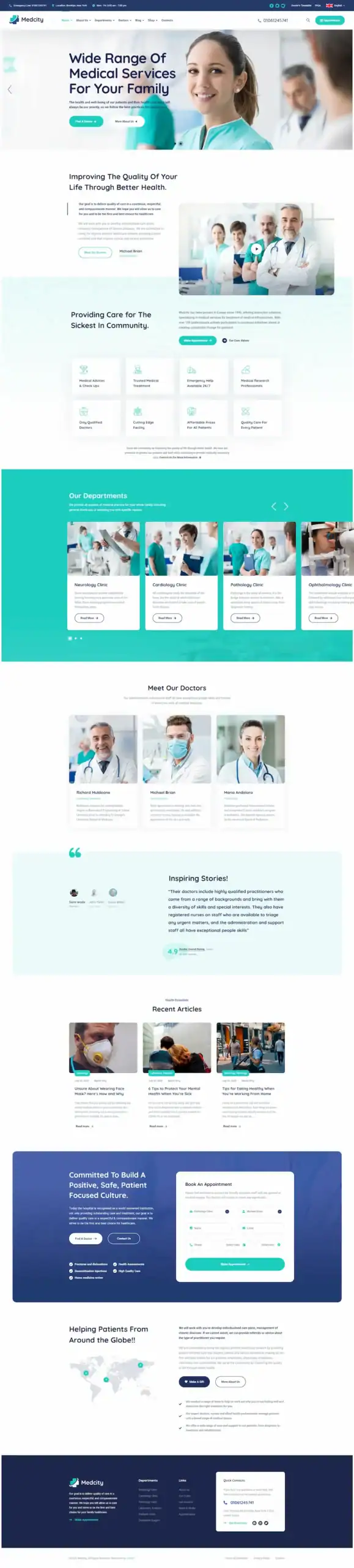 19 - Medical Healthcare Website Clinic modern