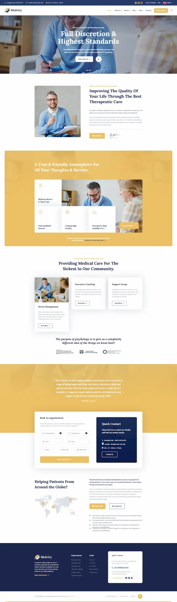 25 - Medical Healthcare Website psychologue