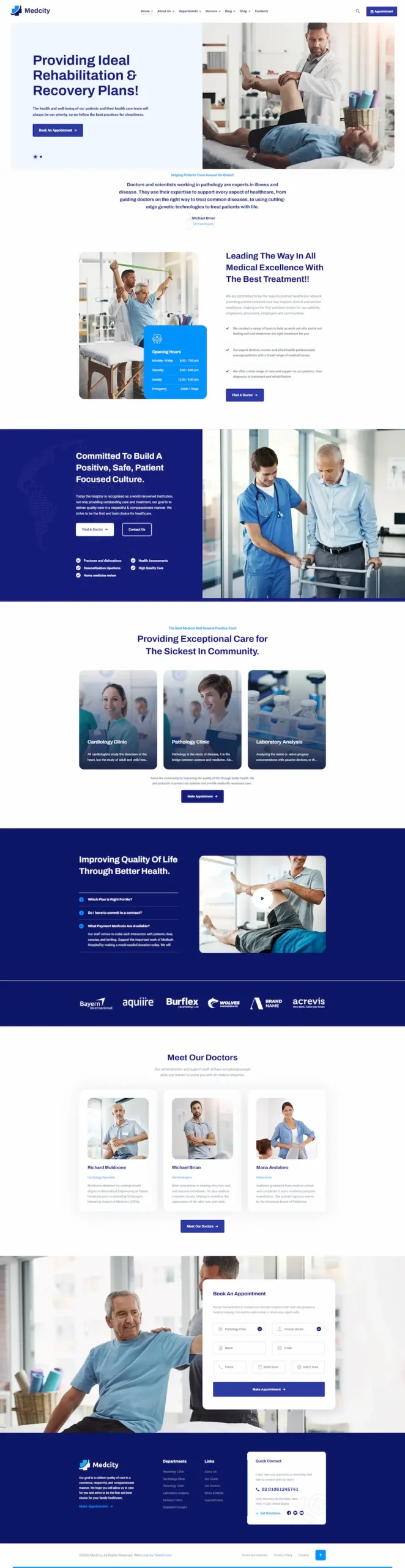 27 - Medical Healthcare Website rehabilitation